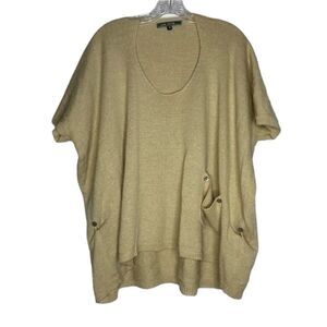 Love Stitch Tan Oversized Wool Blend Sweater M